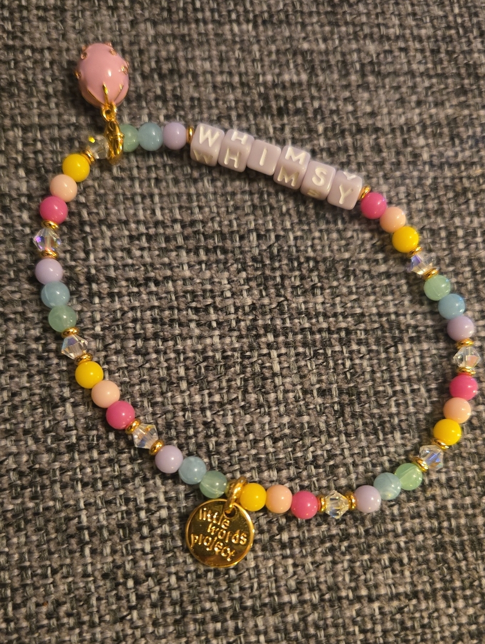 NWOT Little Words Project "WHIMSY" Bracelet Size: L/XL - Picture 2 of 3